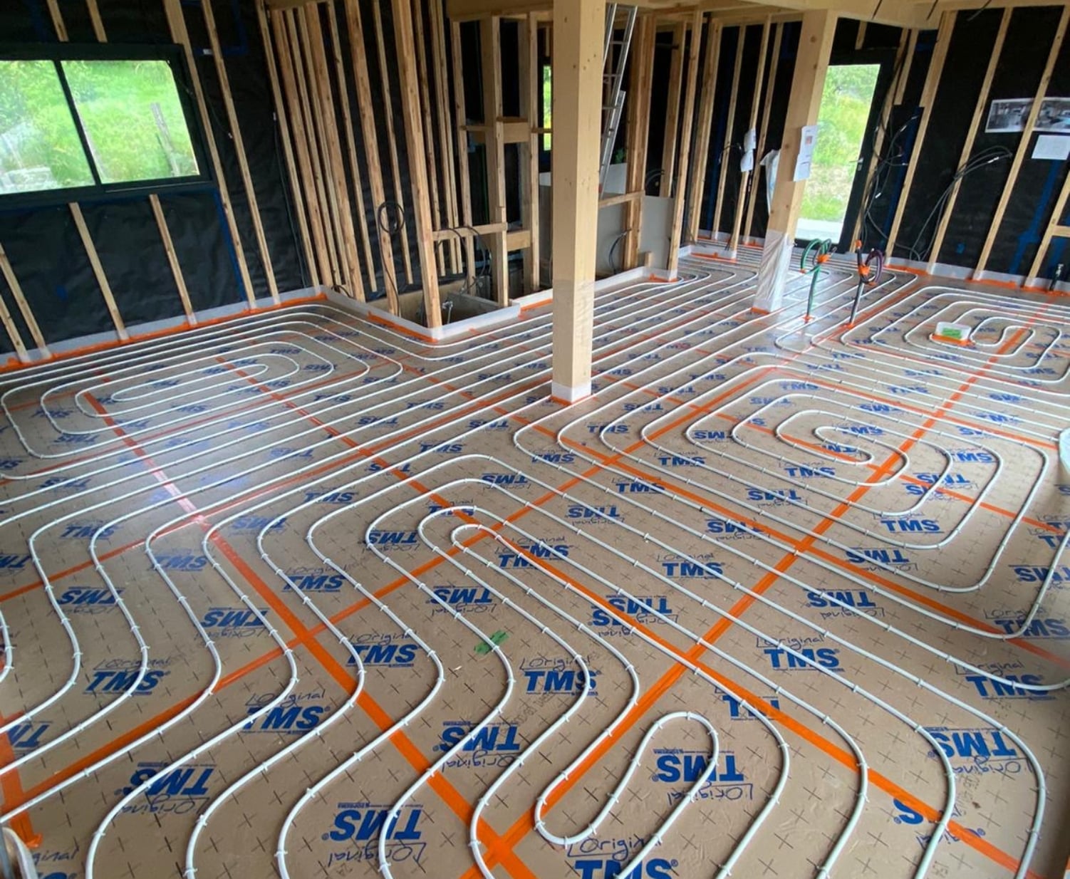 Travaux de chauffage au sol