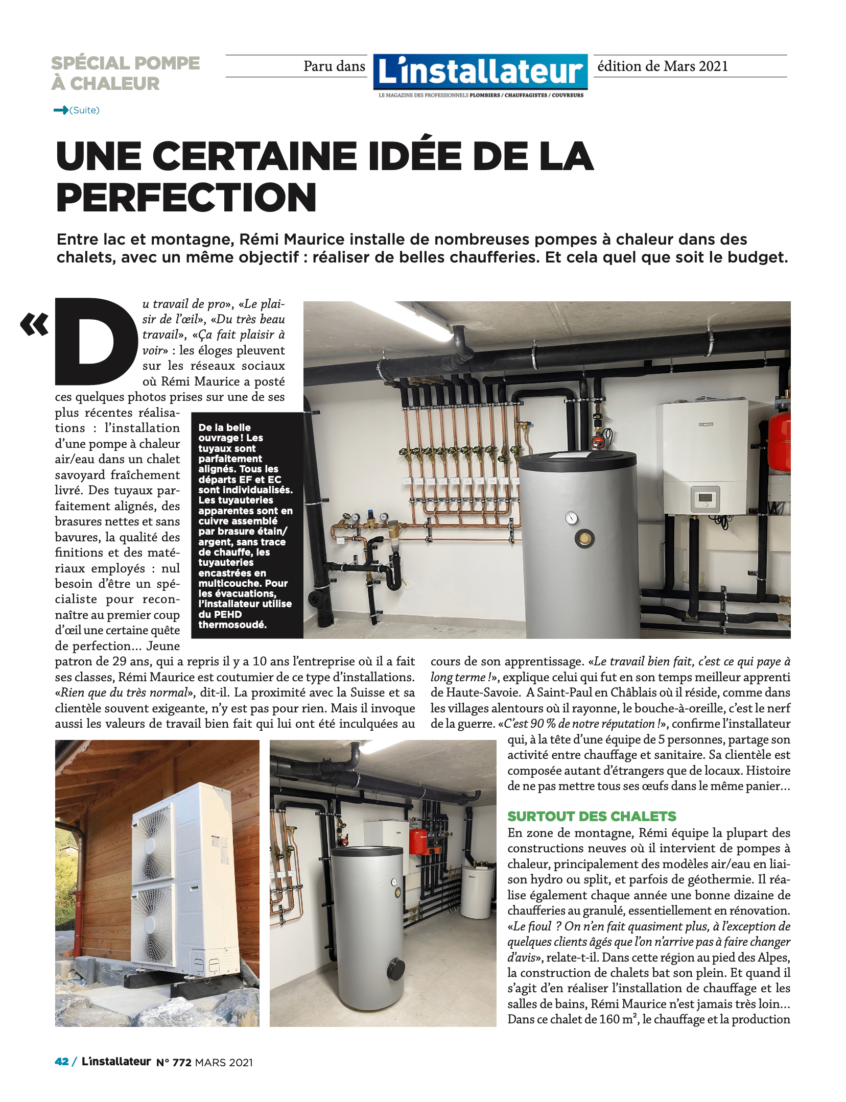 Article L'installateur PAC